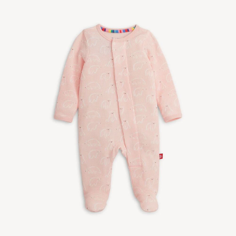 NEW Magnetic Me Magnetic Footie Baby Girl Pink Polaris Long Sleeve Frogsuit 0-3M